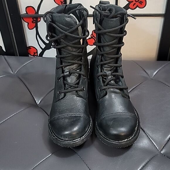 Durango Women's 7' Westn Black Combat Boots - Picture 3 of 11